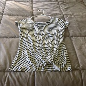 Striped Knotted Top